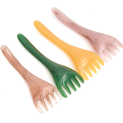 Head massage five-prong massage equipment resin beeswax five-prong neck massage massage stick factory wholesale