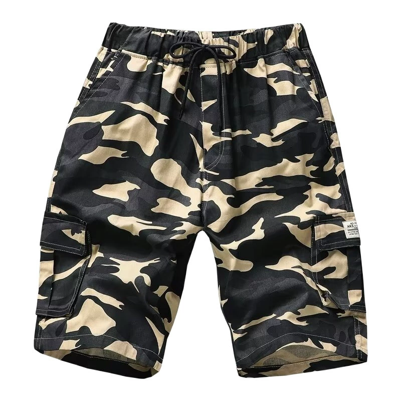 Summer camouflage thin trousers, sports beach shorts for leisure, oversize