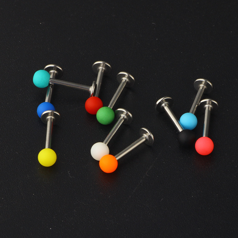 Leaf Shape Stainless Steel Body Piercing Multi-Use Ring for Lip, Eyebrow, Nose - Mixed Colors, Acrylic & Steel detail image 7