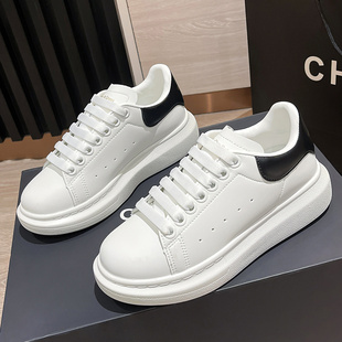 Men's Leather Shoes, Sneakers, Men's Trendy Breathable Flat Shoes, White Shoes, Casual Spring Trendy Shoes