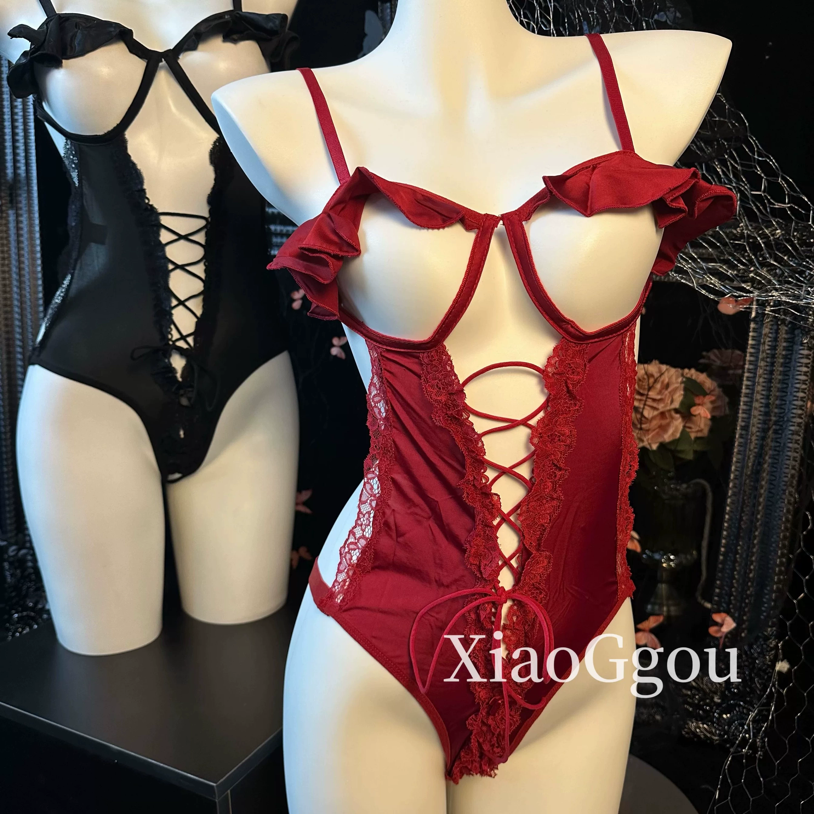 Hokushima SNOWIRIS Секс‑сланд Sling Lace Bodysuit, свободный прозрачный набор