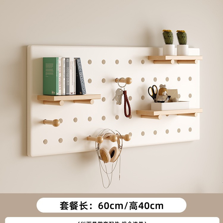 Estante de almacenamiento de paneles de agujeros en pared estante de almacenamiento de pared tablero de mensajes estante de exhibición de fotos estante de decoración