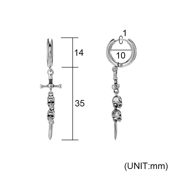 Minimalistiske herre øreringe i rustfrit stål retro_voghion.com