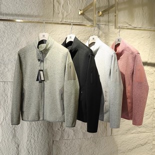 Star Item for Spring, Autumn, and Winter Outdoor Stand-Collar Fleece Zip-Up Jacket for Men and Women Couples Sports Jacket 8366