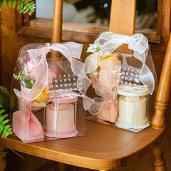 バレンタインデーの花のケーキの箱の3分の2寸の小さいケーキのデザートの包装箱の手提げ包装のギフトボックスのお土産の袋