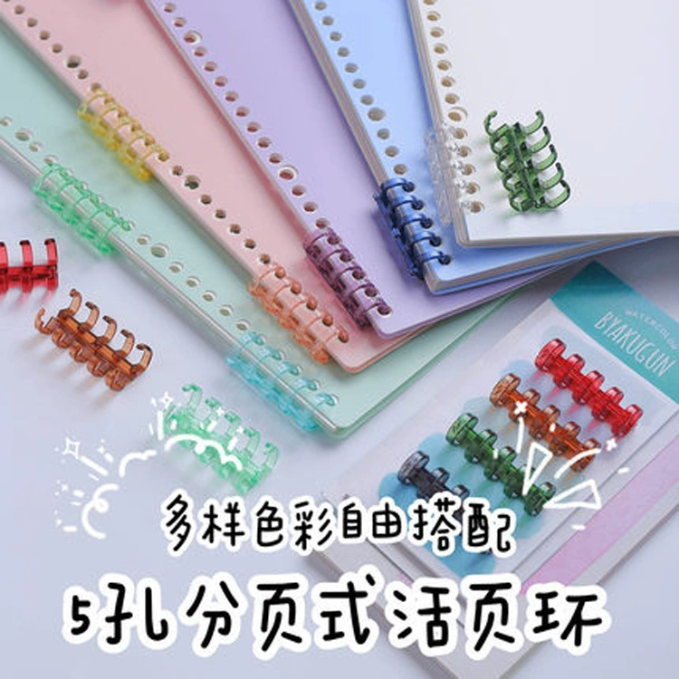 Можно получить отличное KW-TRIO5 кольцо с отверстиями, Переплетное кольцо с вкладными листами, сегментированное пластиковое связующее кольцо с пятью отверстиями, оптовая продажа