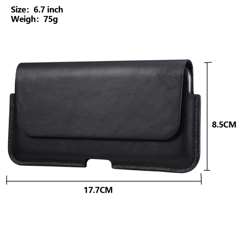Suitable for iPhone 12 Pro Maxi (horizontal version) phone case/portable bag, made of top-grade cowhide