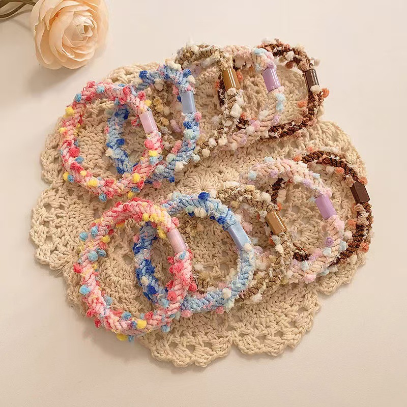 Mascarilla facial de alta elasticidad, lazo para el cabello, cola de caballo alta, cuerda para el cabello sin costuras para niños, no daña el cabello, banda de goma de cuerda para la cabeza para niñas