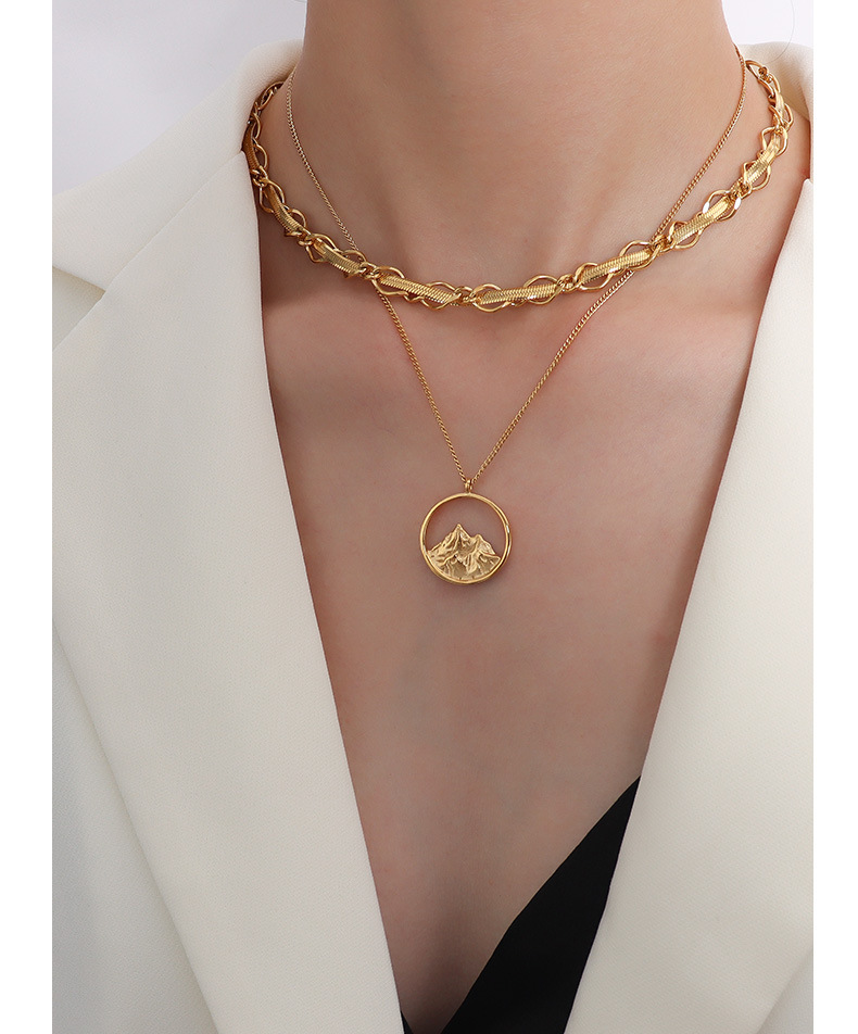 Fashion Geometric Solid Color Titanium Steel Plating Womenu0027S Bracelets Necklace