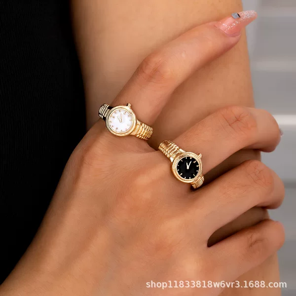 New European and American cross-border oil-drip watch rings, fashionable, fresh, versatile, with a sense of design and a high-end feel, wholesale accessories