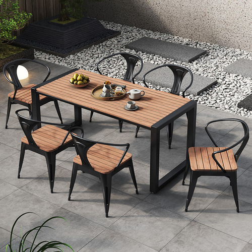 Outdoor balcony small table and chair set leisure outdoor courtyard trendy light luxury minimalist terrace park garden table chairs