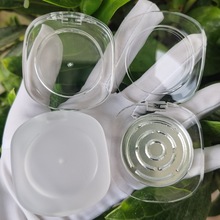 42mm翻盖固体香体膏盒眼影腮红盒格单色修容高光粉饼盒化妆品包材