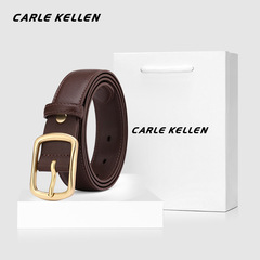 CARLE KELLEN皮帶女真皮時尚牛仔褲帶純牛皮針扣女士腰帶60015