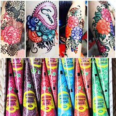 インドgolechaカラーセットhenna tattooヘナハンナ手描き一时的な入れ墨色絵ペースト