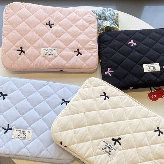 Computer Bag Korean Style Bowknot iPad Tablet Laptop 16inch Computer Sleeve Bag Niche Computer Protective Case
