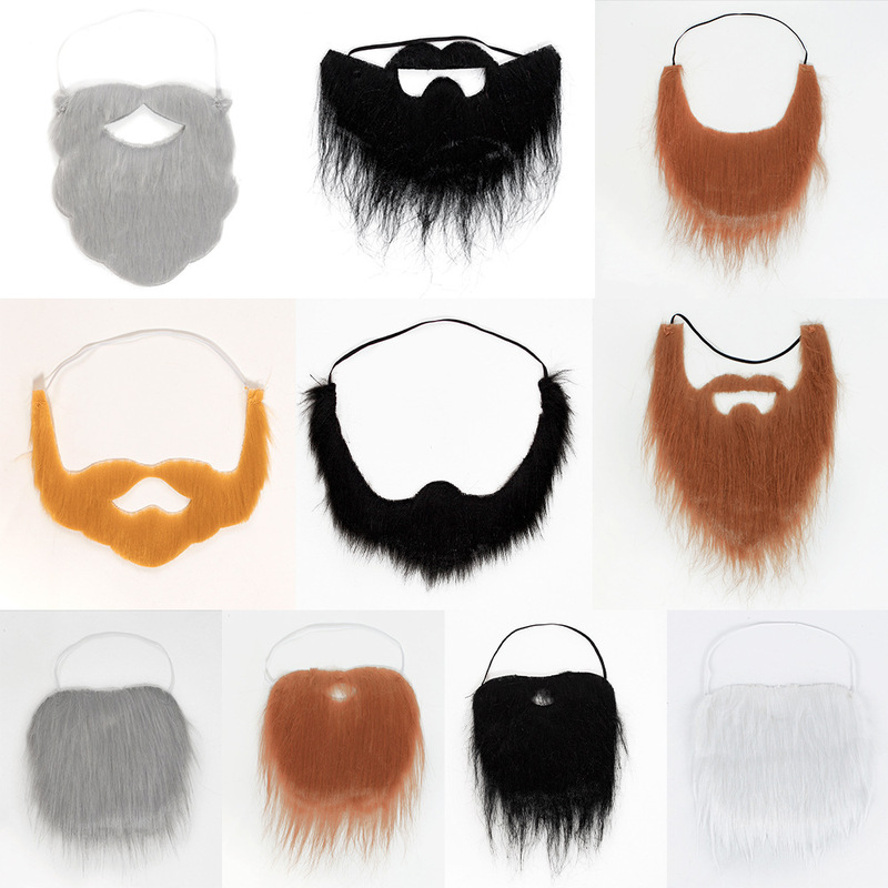 Cross Border Fake Beard Halloween Fake Beard Party Performance Dress Up Beard Props Santa Claus Beard