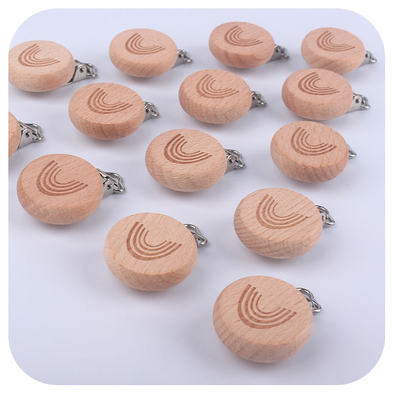 Suministros para bebés de haya de dibujos animados Arco Iris forma chupete clip creativo DIY chupete cadena accesorios de joyería