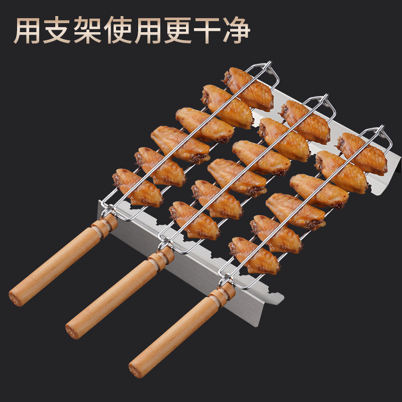 닭날개 그릴 3세트 + 스탠드 6개 + 실리콘 브러시 + 천 커버 + 바비큐 테이블 2개