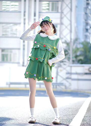 Christmas Adult Parent-Child Christmas Tree Costume Children's Christmas Costume Halloween Santa Tree Costume