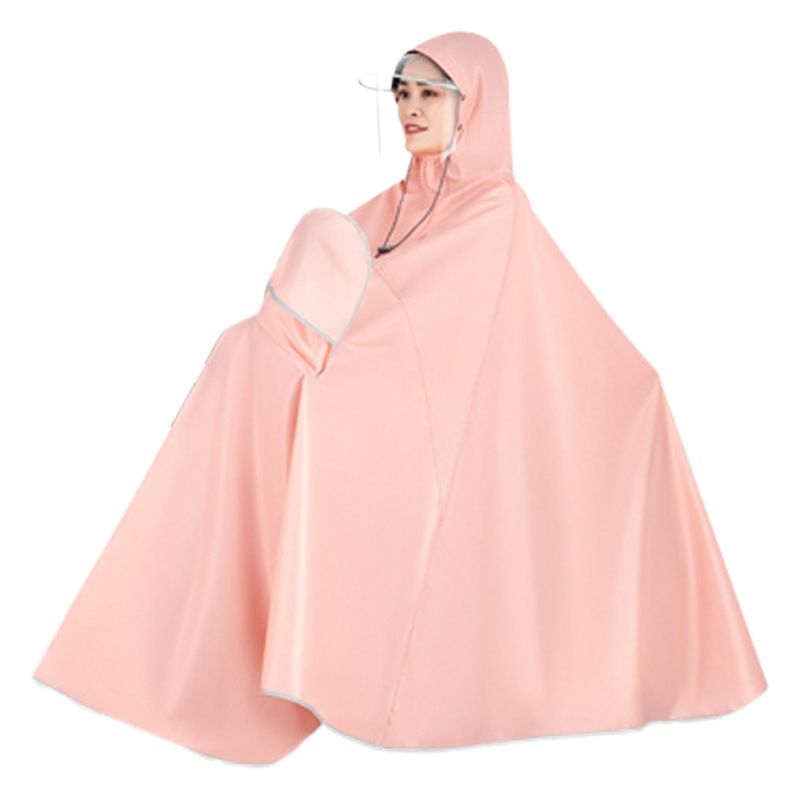 Impermeable coche eléctrico poncho motocicleta impermeable hombres y mujeres individuales doble batería coche bicicleta extra grande poncho a prueba de lluvia