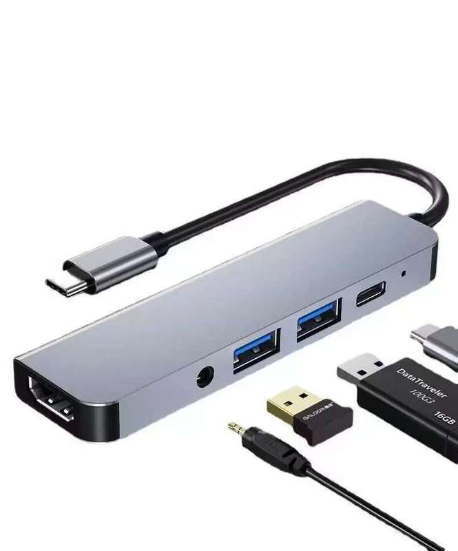クロスボーダータイプcから4-in-1デュアルhdmi+3.0usb+pd高精細Macbook同一ディスプレイデュアルスクリーンハブコンバータ|undefined