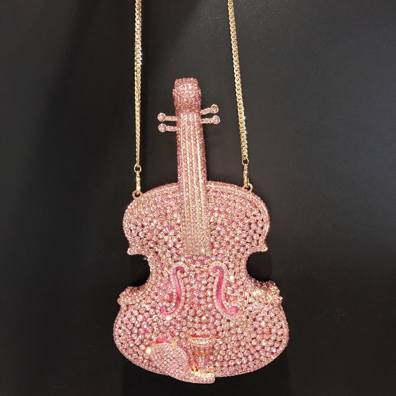 Seleccione estrictamente el violín de diamantes fabricantes de bolsas de cena de diamantes transfronterizos bolsas de mano de banquete europeas y estadounidenses bolsa de embrague