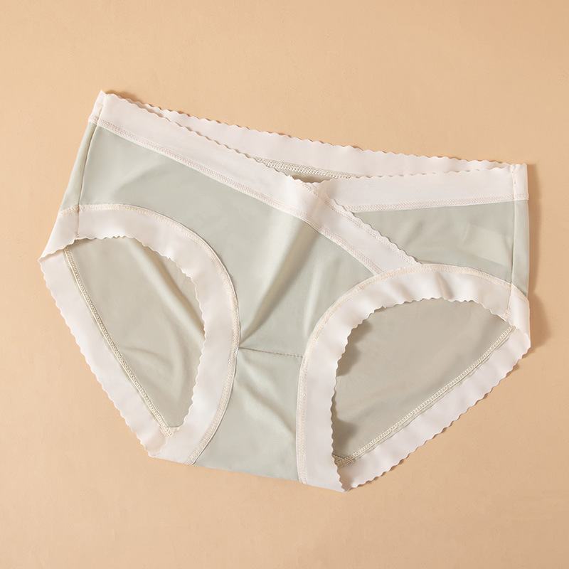 Ropa interior de mujer embarazada verano fino puro algodón antibacteriano entrepierna temprano, medio y tarde cintura baja vientre soporte de seda de hielo sin costuras ropa interior de gran tamaño para mujeres