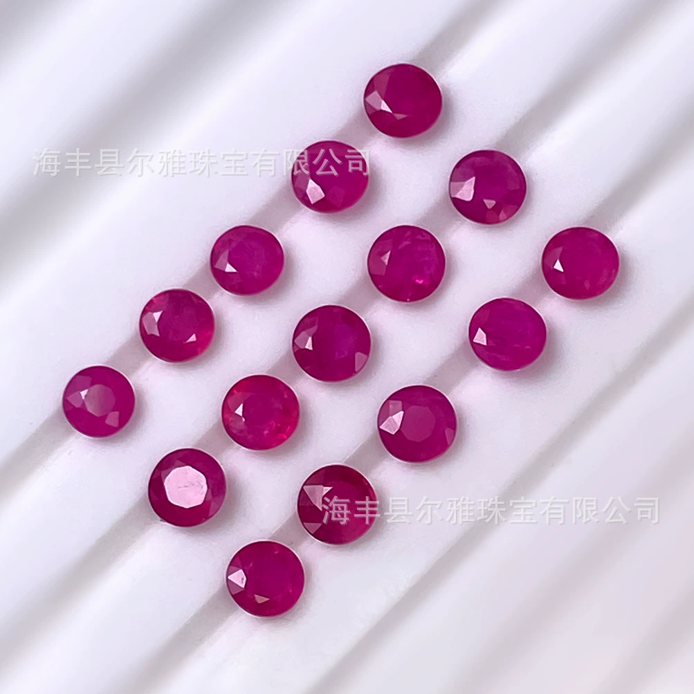 Натуральный старый обожженный рубин кабошон круглый RD свободный камень хит продаж ювелирные изделия из 18-каратного золота DIY инкрустация драгоценным камнем ювелирные изделия Кантон