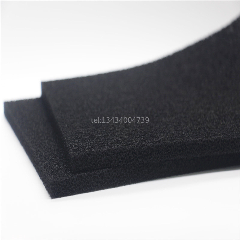 聚氨酯黑色防尘透气3mm过滤棉 白色网状大孔污水过滤海绵瑾安工厂