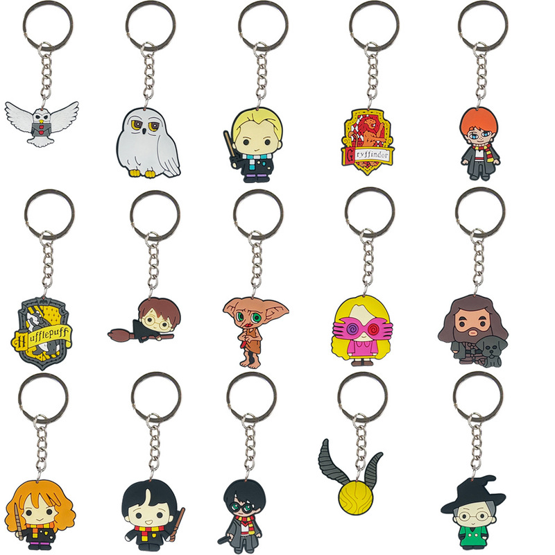 Harry Potter Pvc Keychain Harry Potter Series Cartoon Plastic Patch Bag Decoration Key Harry Potter Pvc Keychain Harry Potter Series Cartoon Plastic Patch Bag Decoration Key