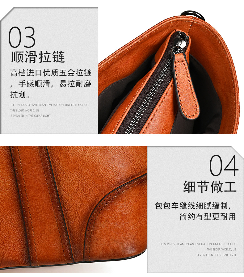Túi tote nữ da bò cao cấp phong cách retro, dung tích lớn, đeo vai/nách — Màu nâu cổ điển, Màu Cà phê cổ điển, Màu đen cổ điển chi tiết 20