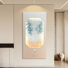 3D立体浮雕山水轻奢挂画玄关装饰画高档现代新中式高级感