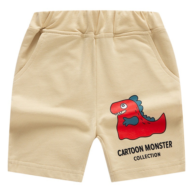 Pantalones cortos infantiles de algodón puro con estampado de dibujos animados para verano 2026, pantalones casuales para niños, ropa infantil al por mayor, dropshipping