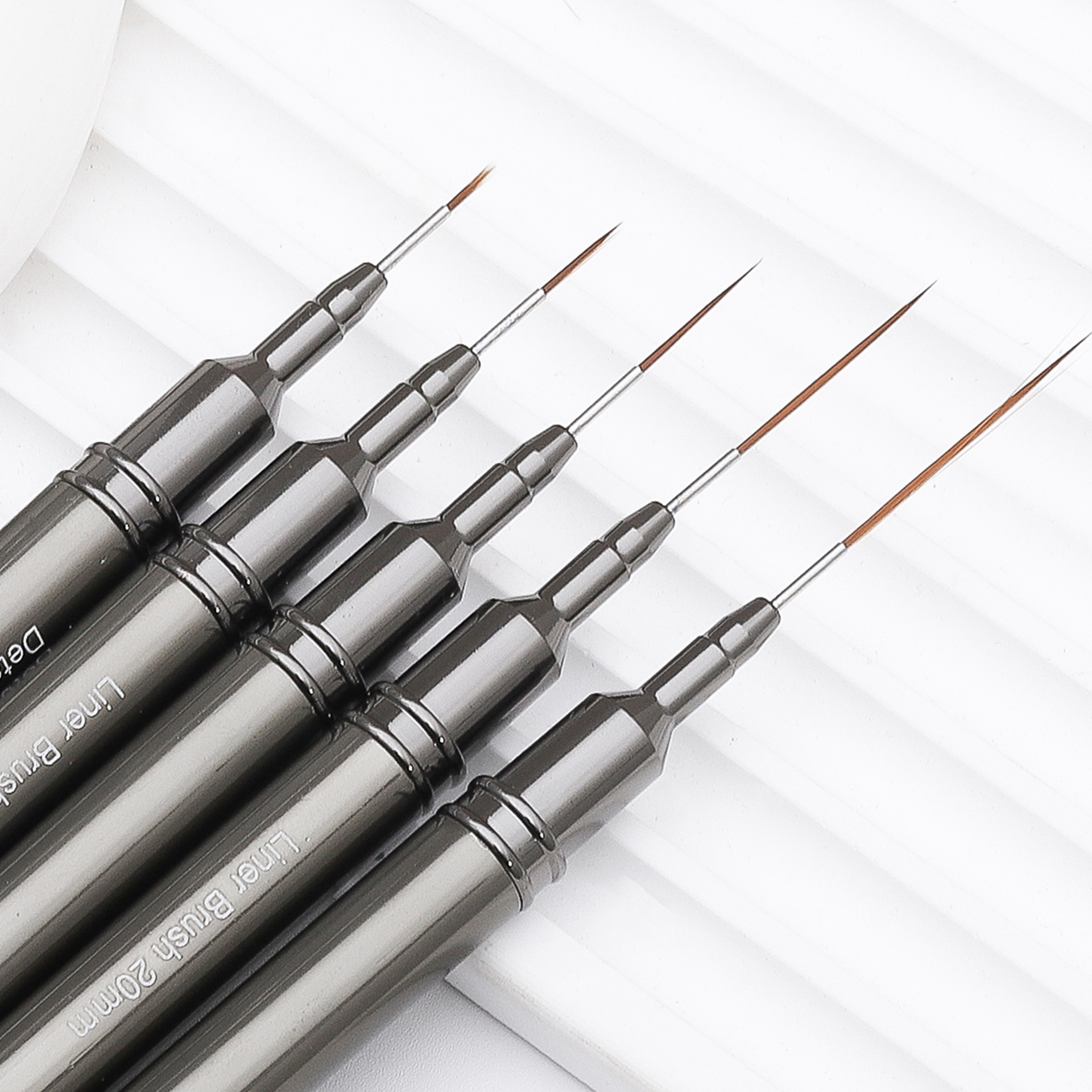 Explosiva transfronteriza 5 paquetes de pistola aguja negra pluma de dibujo de uñas varilla de metal pintura de uñas pluma de dibujo pluma de gancho