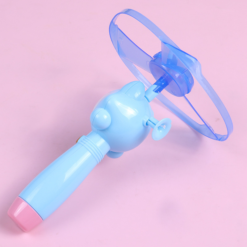 dibujos animados luminoso alambre de tracción mosquero mariposa iluminación de bambú libélula flash flash Frisbee empuje regalo para niños juguetes estandarte