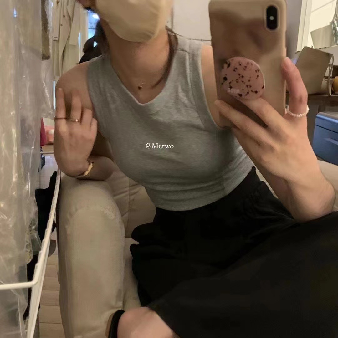 METWO camisola en forma de I en vivo de látex sin costuras slim fit con almohadilla en el pecho belleza espalda chaleco envuelto pecho desgaste exterior