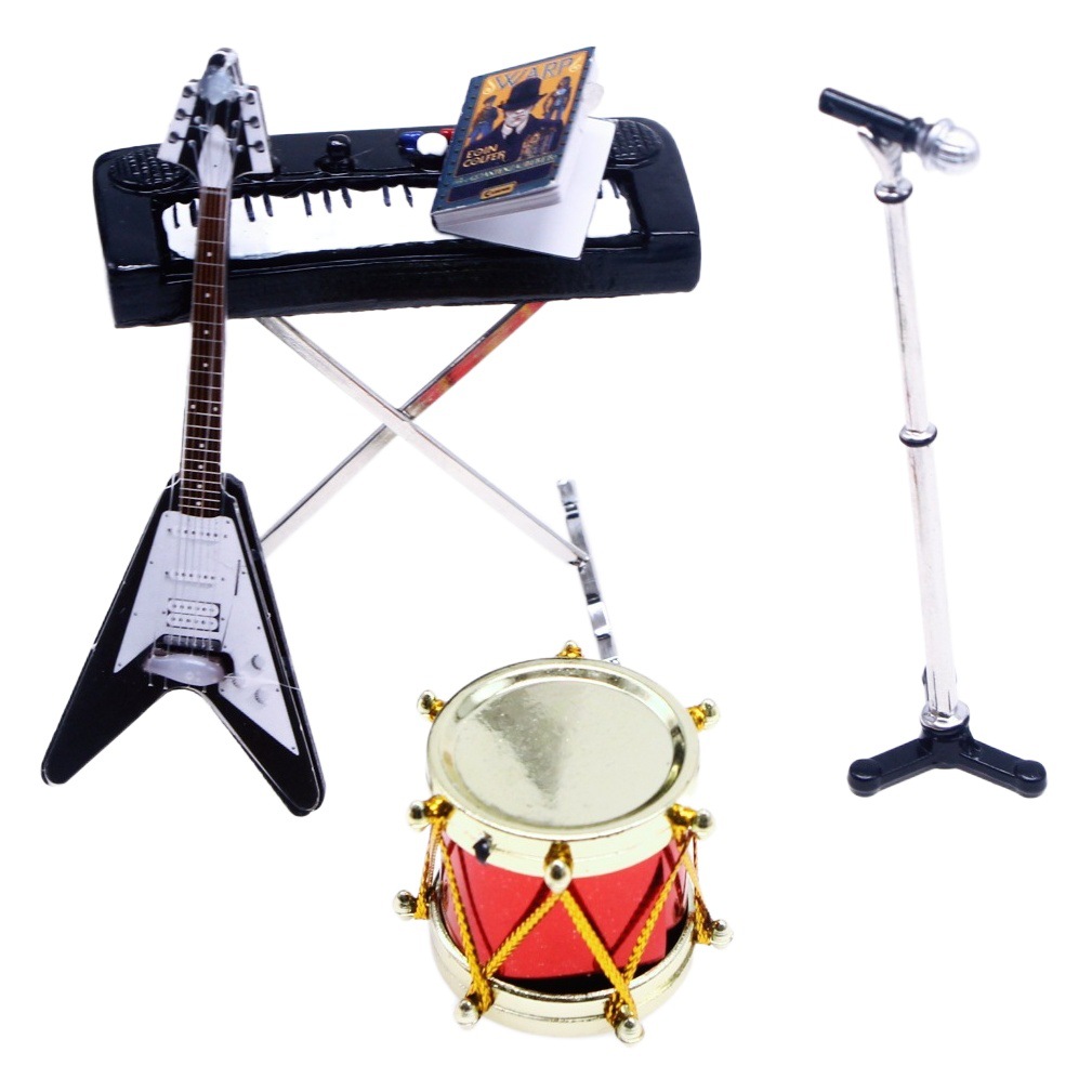 Casa de muñecas mini simulación aleación Piano Electrónico instrumento musical modelo miniatura escena juego props