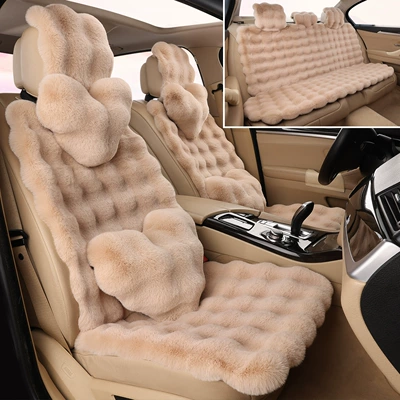 Thickened Bubble Plush Warm Light, Wool pad - khaki-deluxe-edition-full-car