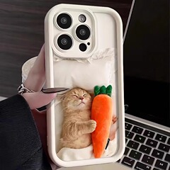 大根抱猫適用めい15携帯ケースCIVIかわいいシンプル赤米K80金刚砂小衆NOTE14