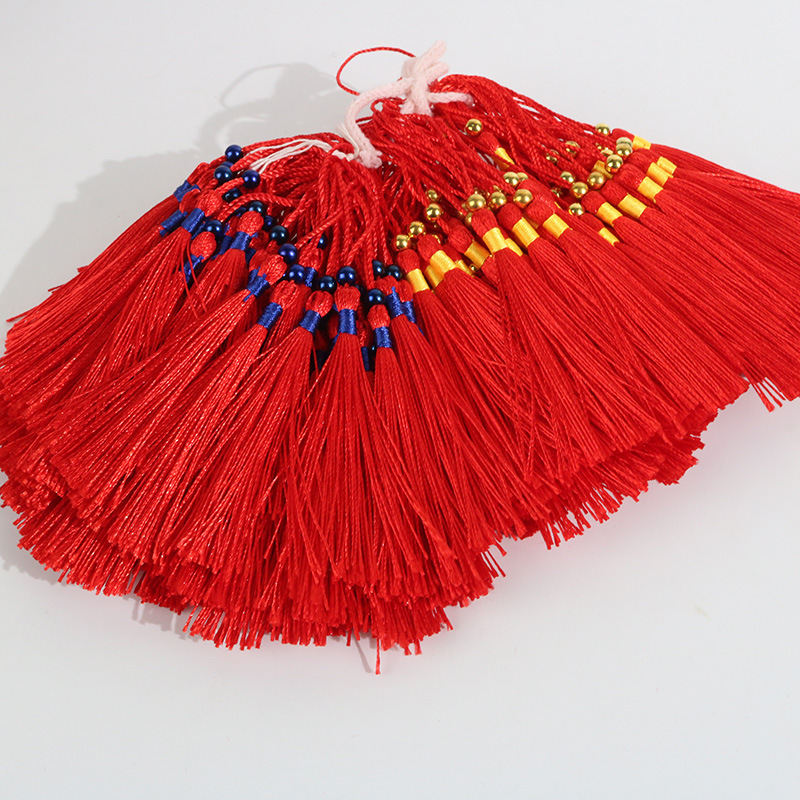Factory wholesale popular sapphire blue beads gold beads bookmark tassel tassel invitation card candy box jewelry diy small hanging ear