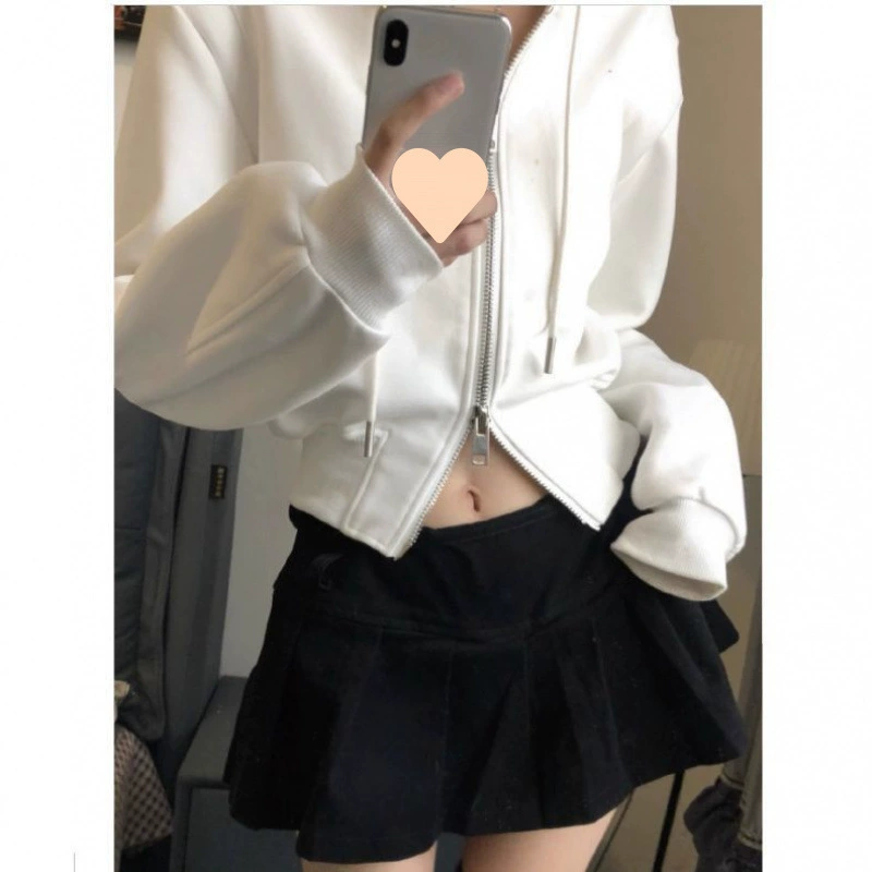 Short hoody, sweatshirt, jacket, Korean style