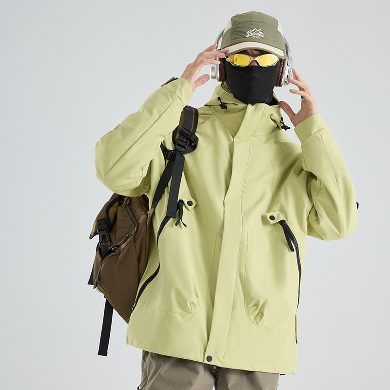 ジャケット スリーインワン 取り外し可能 メンズ ジャケット 防風 防水 ソフトシェル 登山ジャケット レディース カスタム ロゴ|undefined