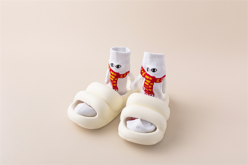 화이트 스카프 [크리스마스 핸드 양말] 맨손 양말