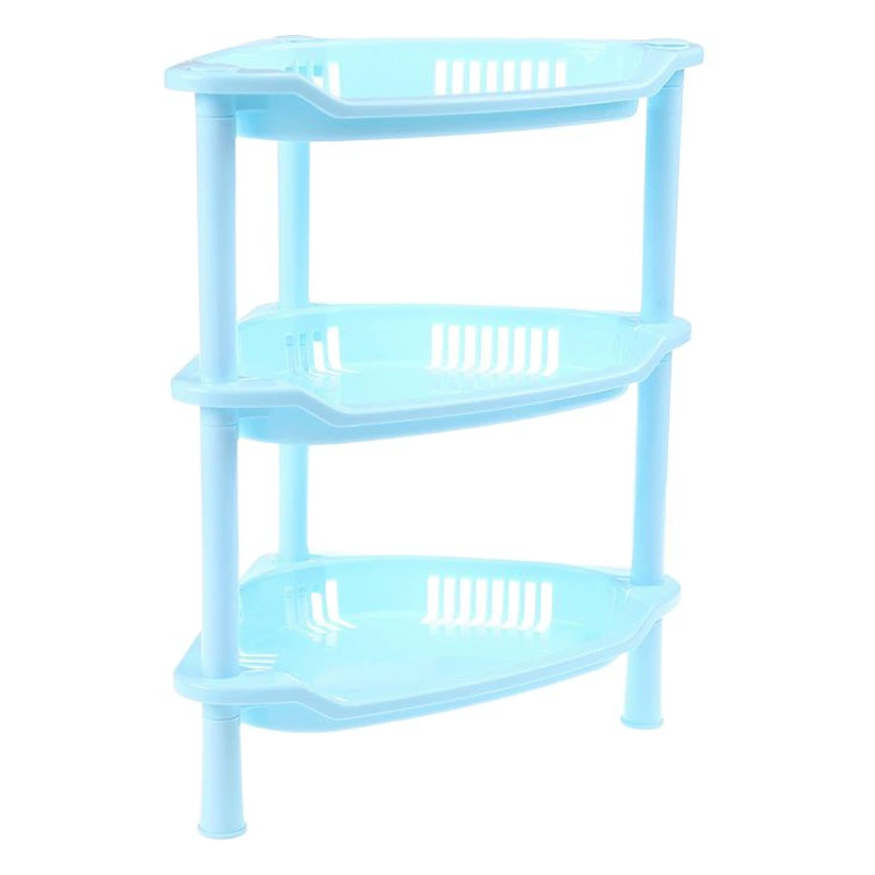 Трехслойная квадратная/Треугольная полка для хранения для ванной комнаты Кухонная Пластиковая Полка для хранения Напольная полка для хранения в туалете