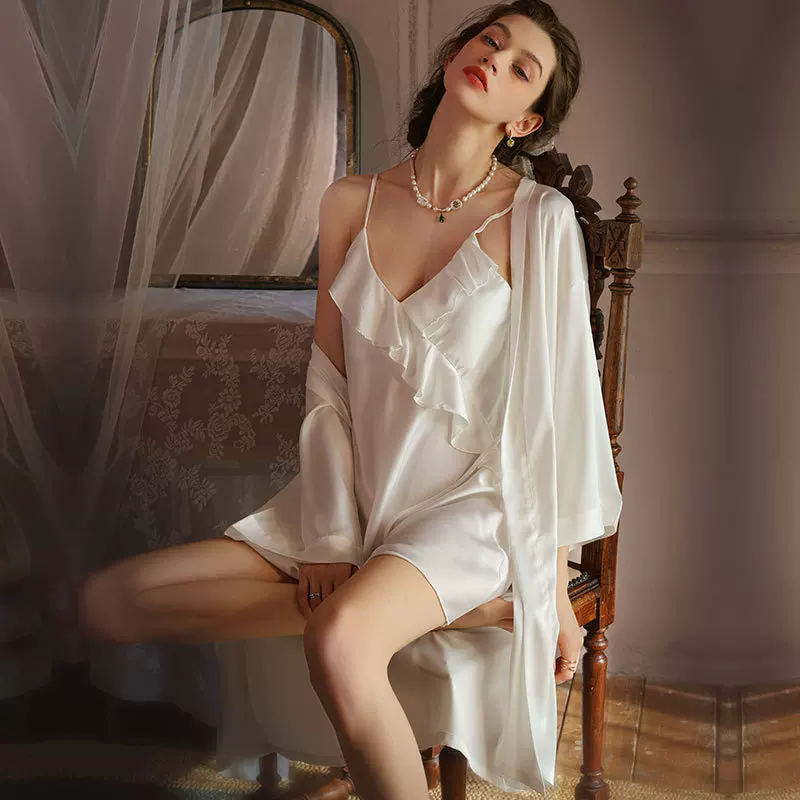 Summer sexy silk pijama, set, lifting effect