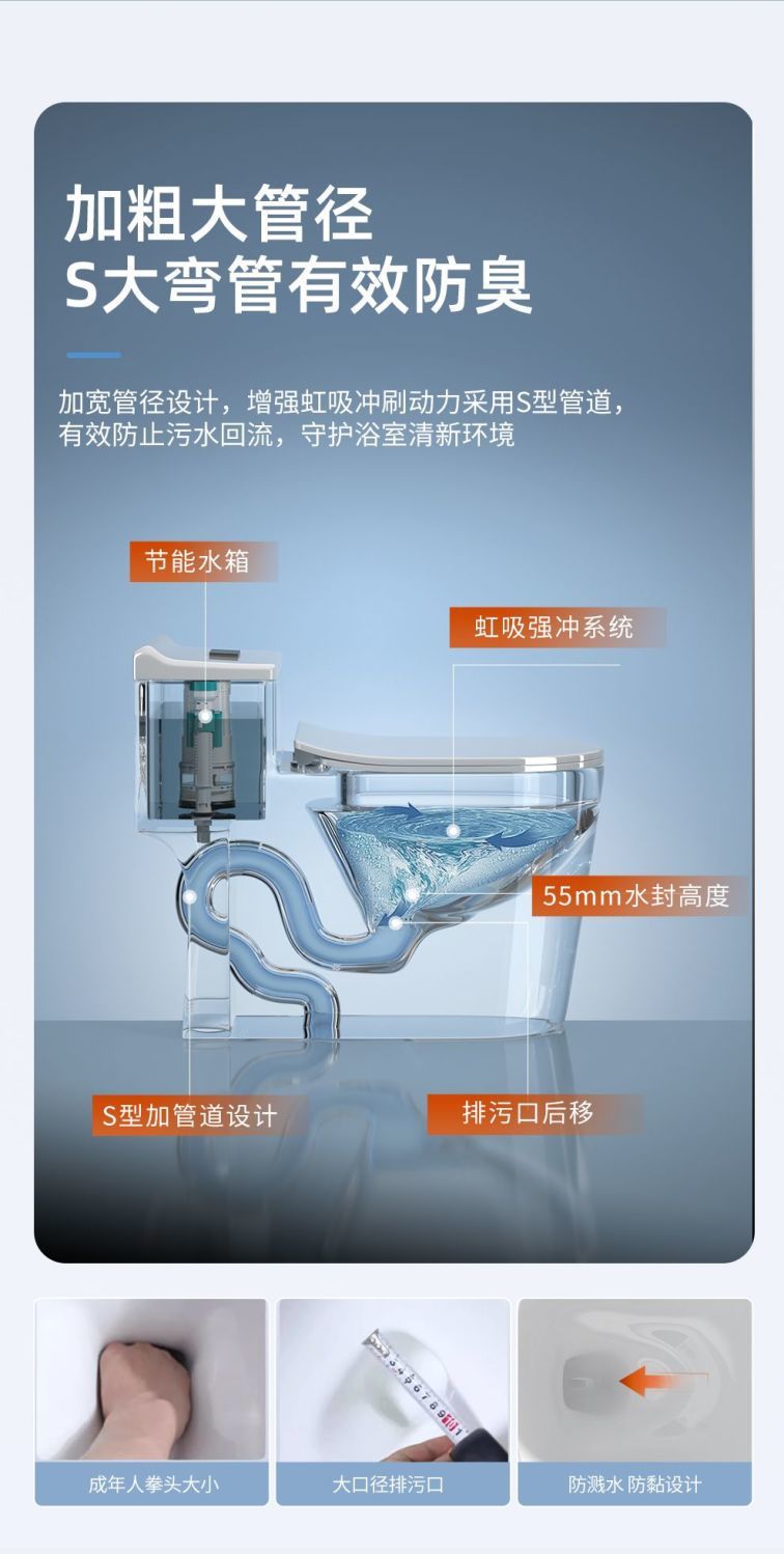 Antibacterial powerful flush toilet, direct flush toilet, bathroom water pumping, small-sized toilet, household sitting toilet, factory direct sales undefined