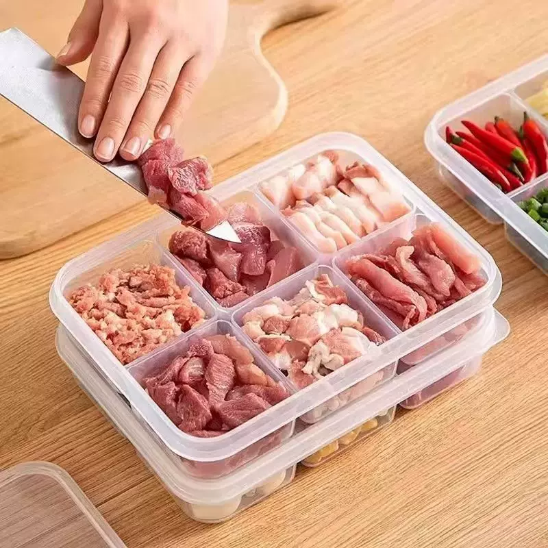 Контейнер для хранения замороженных мясных блюд и продуктов питания, перегородка для холодильника, контейнер для замороженного мяса, контейнер для свежести, контейнер для ингредиентов с имбирем и чесноком