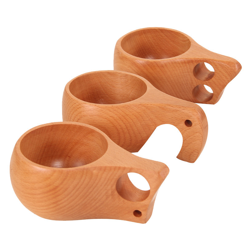 Wooden Cup with Logo Creative Restaurant Tea Cup with Handle Scandinavian Finnish Cup Travel Portable Wooden Coffee Cup Wooden Cup with Logo Creative Restaurant Tea Cup with Handle Scandinavian Finnish Cup Travel Portable Wooden Coffee Cup