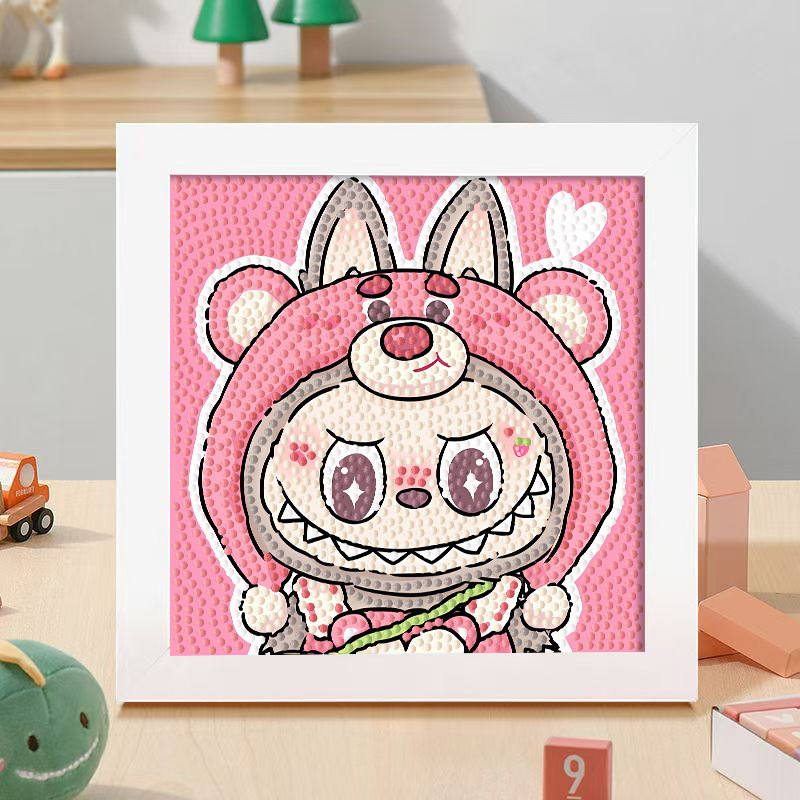 Nuevo dibujo de diamante infantil de labu diy pegatinas de diamante con marcos de fotos hechas a mano diy puzzle pegatinas de mampostería image 7