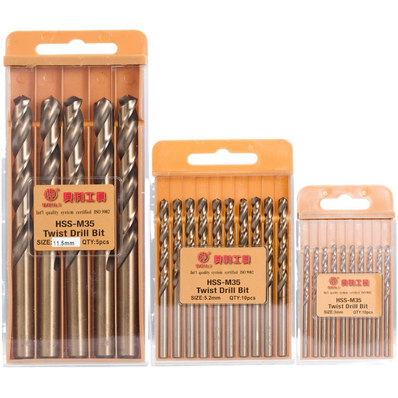 Кобальт-содержащее спиральное сверло нестандартное маленькое сверло M35 полностью отшлифованное сверло из нержавеющей стали 0,6 ~ 13 мм
